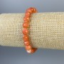 Mashan Jade Bracelet with Faceted Beads, 8 mm, 18 cm Length, Stretch