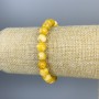 Jadeite Bead-cut 8mm Stretch Bracelet, 18 cm