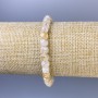 Faceted Citrine Cube Bracelet, 6 mm Diameter, 18 cm Length, Elastic