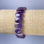Amethyst link bracelet, diameter 14x10mm+-, length 18cm+- stretch