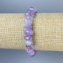 Amethyst Faceted Bead Bracelet 9-12×6-8 mm, 18 cm length, stretch