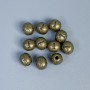 Bead-insert with the letter 'I', bronze color, 6x7 mm, hole diameter ~1.8 mm, packaging 28 pcs