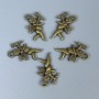 Bronze-colored Cupid pendant finding, size 23x14x3 mm +/- hole, diameter 2.5 mm +/- packaging 20 g (~12 pcs)