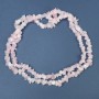 Beads Pink Quartz chips on thread, diameter 5-11x3-5 mm, length 78 cm