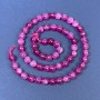Rubellite Tourmaline Beads on Thread, Smooth Round Beads, 6 mm Diameter ±, Length 39 cm ±