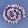 Kunzite Beads - Chips 12-16×2-5 mm +/- on Thread with Seed Beads, Length 40 cm
