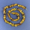 Amber chip beads on thread 39 cm