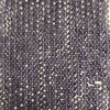 Purple Transparent Czech Crystal Beads on Beading Thread, Faceted Rondelle, 8x6 mm, 5 mm, Length 40-42 cm