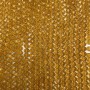 Amber Czech Crystal Beads on Fishing Line, Transparent Faceted Rondelle, 8x6 mm, Length 40-41 cm ±