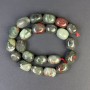 Unakite Jasper Beads 19x14mm on Thread, Length 38cm+