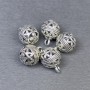 Pendant hardware, silver metal color, diameter 10×13.5 mm, pack of 5 pieces