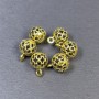 Pendant findings, gold-colored metal, 8×11 mm diameter, packaging 6 pcs