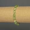 Stretch Bracelet with Peridot (Olivine) - Faceted Diamond-Shaped Beads