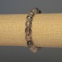 Dragon Vein Agate Bracelet with Faceted Beads, 10mm Diameter, 18cm Length, Stretch