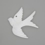 Pendant Swallow from natural white mother-of-pearl 25×27×3 mm+