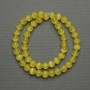 Cat's Eye Beads Yellow Synthetic Smooth Round Beads, 8 mm Diameter, on Beading Thread, Length 37 cm+