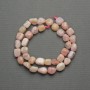 Pink Opal Galtivka Beads, 11×10 mm, on a thread, 40 cm long