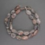 Oval Beads of Natural Agate, 10×14 mm +-, length 41 cm+-