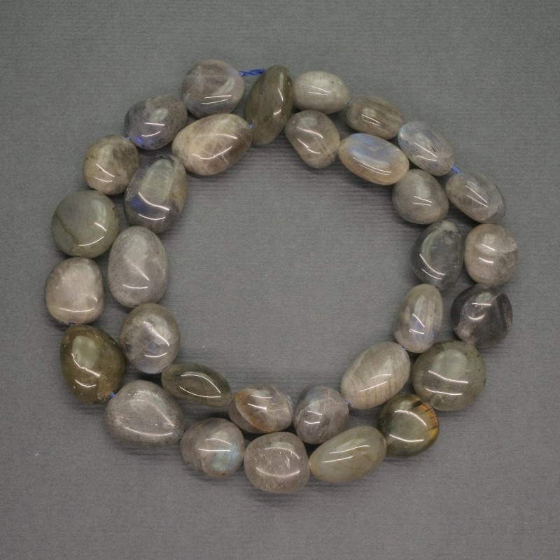 Faceted Labradorite natural stone beads, diameter 11×14 mm ±, length 39 cm+