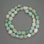 Faceted Amazonite natural stone beads, diameter 8x9 mm ±, length 40 cm ±