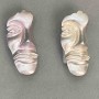 Accent Face Brooch, Silver-Violet Mix, 55×24 mm ±, Silver-Tone Metal