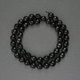 Faceted Agate Beads, round balls, 8 mm diameter ± on a thread, length 37 cm ±