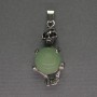 Skeleton Pendant with Jade Ball, 16 mm diameter ± 20x50 mm