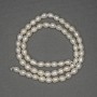 River white oval pearls on a thread, diameter 6 x 4.5-5 mm, length 36 cm+