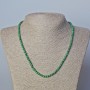 Malachite Necklace (pressed) smooth beads, 4 mm diameter, length 45-47 cm