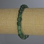 Chrysoprase Bracelet with Cube-Shaped Beads 7x7 mm, 18 cm Length, Stretch