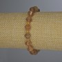 Citrine Bracelet with Faceted Rhombus Beads, 8×8 mm ±, with 3 mm seed beads ±, length 18 cm ±, stretch