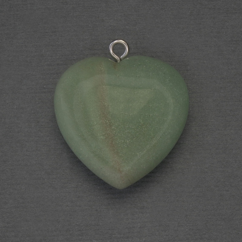 Pendant Heart Jade 25x25x27mm+