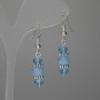 Czech Crystal Rondelle Earrings 6x5mm to 8x6mm, length 38mm