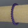 Sugilite bracelet with smooth beads, 6 mm diameter, 18 cm length, stretch bracelet