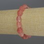 Faceted Chalcedony Bracelet, Bead Size 9–13×9 mm, 18 cm Stretch