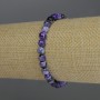 Faceted Agate Bracelet, 6 mm Diameter, 18 cm Stretch