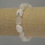 Adularia bracelet, faceted, 13x8 mm, 18 cm stretch