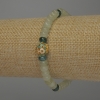 Onyx Rondelle Bracelet, 6x4 mm, 18 cm, stretch