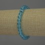Bracelet with Czech crystal — faceted rondelle, 8x6 mm, length approx. 18 cm, stretch