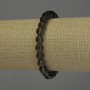 Smoky Topaz Bracelet with Smooth Beads, 8 mm Diameter, 18 cm Length (Stretch)