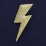 Bolt brooch-pendant in gold-tone metal 58×23mm+