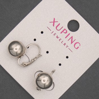 Сережки Xuping 10х15мм родій