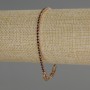 Xuping Bracelet 18K Gold Plating with Red Rhinestones, Thickness 2.0 mm, Length 17-19 cm