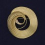 Brooch 'Accent' — Golden Pearlescent with Iridescent Rhinestones