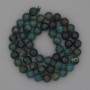 African Turquoise Beads, Smooth Round Bead, 8mm Diameter, On Thread, Length 39 cm +