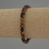 Tiger's Eye Faceted Cube Bracelet, 5mm Diameter, 18cm Length, Stretch