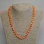 Mashan Nephrite Necklace with Faceted Cube Beads, 7 mm Diameter, 45 cm Length ± with Clasp