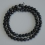 Faceted Agate Beads, Ball-Shaped, 6 mm Diameter, 37 cm Long on Thread