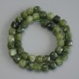 Jadeite beads, faceted cubes, diameter 8.5x8.5 mm, length 37 cm +/- on thread