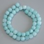 Aquamarine Beads, Faceted Cube, 9x9 mm diameter, 37 cm length on thread
